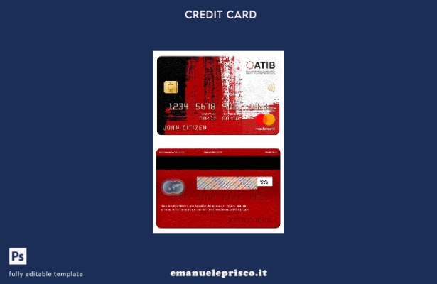 modello di carta mastercard bancaria in stile verificato Libya Assaray (ATIB).